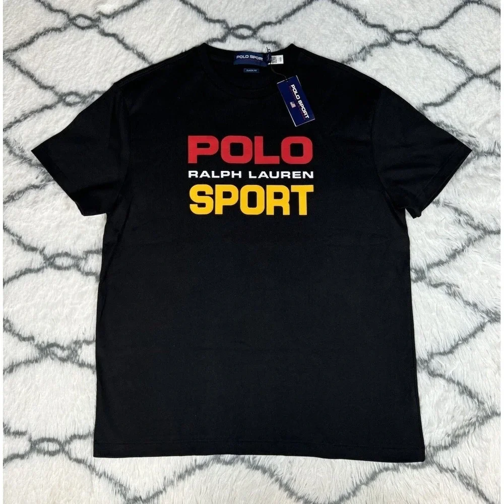 Ralph Lauren POLO SPORT Big Logo Shirt‎ Classic Fit Black Men's Sz S *NEW* $75